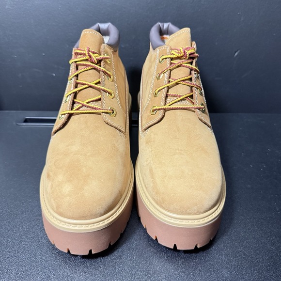 Timberland Boots Youth 7 Women 8.5‎ Stone Street Mid Waterproof Wheat Nubuck - Picture 4 of 15